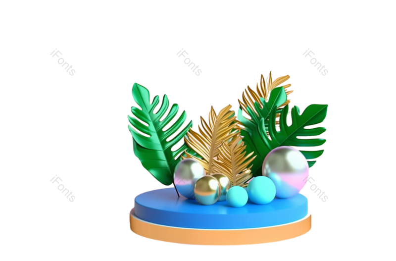 叶子图片,商品元素,金色叶子PNG,夏天免抠素材